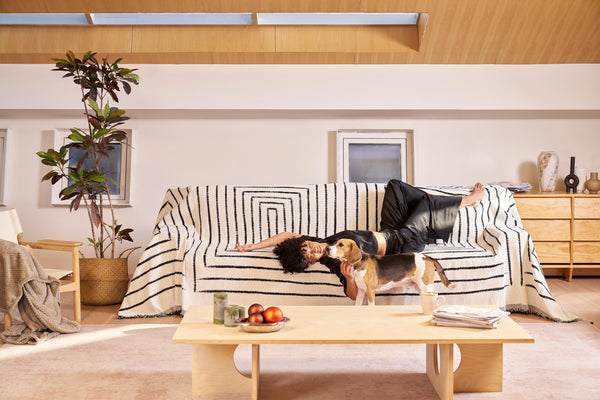 Capa de Sofá Jacquard Padrão Quadriculado Pet-Friendly Premium