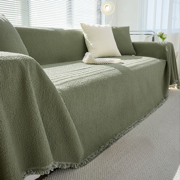 Capa de Sofá Chenille Inverno Aconchegante Pet-Friendly Anti-Rugas