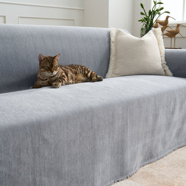 Capa de Sofá Espinha de Peixe Pet-Friendly Durável Premium Best Seller