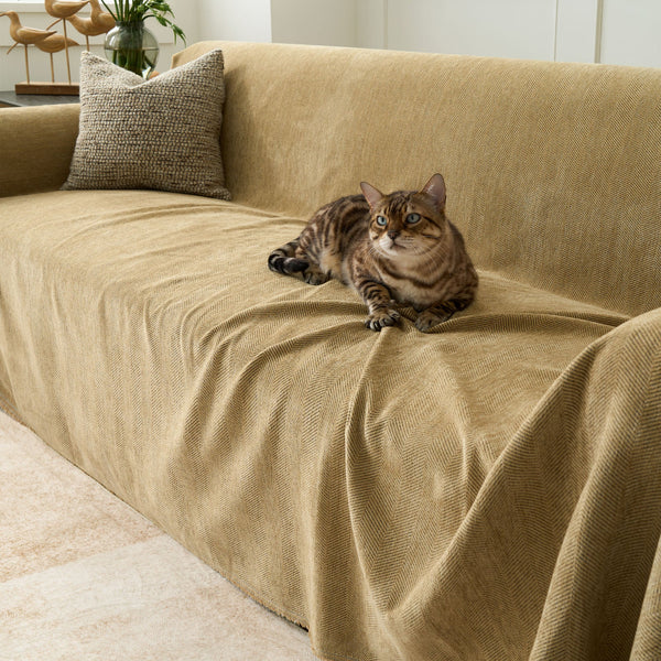 Capa de Sofá Espinha de Peixe Pet-Friendly Durável Premium Best Seller