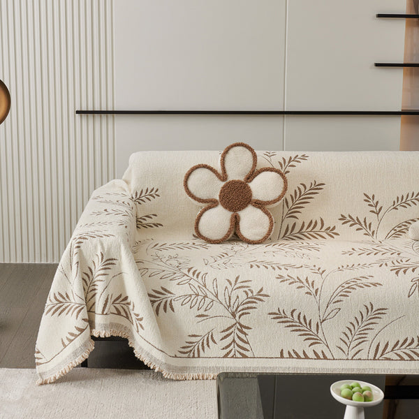 Capa de Sofá Chenille Inverno Botânico Pet Anti-Rugas Premium