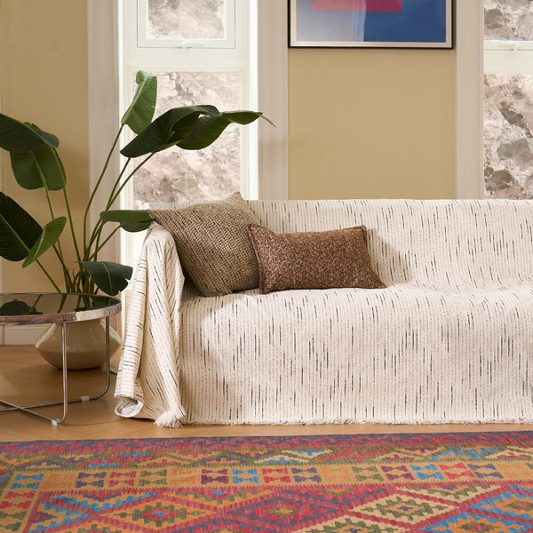 Capa de Sofá Chenille Jacquard Pet Anti-Arranhões Padrão Geométrico Premium