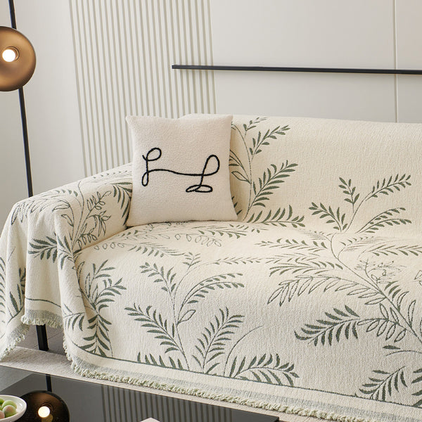 Capa de Sofá Chenille Inverno Botânico Pet Anti-Rugas Premium