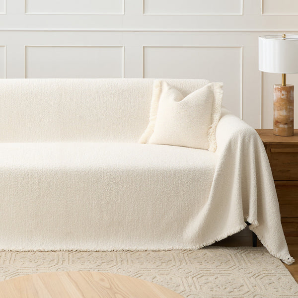 Capa de Sofá Chenille Inverno Aconchegante Pet-Friendly Anti-Rugas