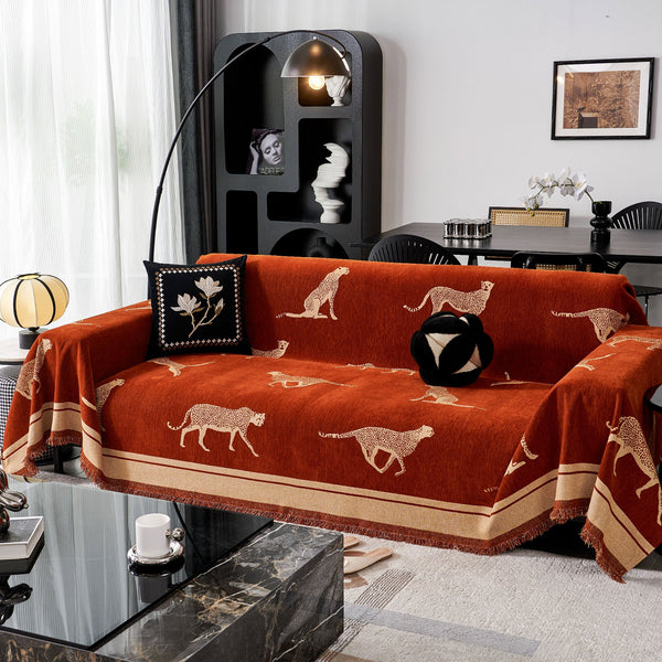 Capa de Sofá Anti Pets SafariLux™ | Design Leopardo Premium | Proteção Total 5 em 1