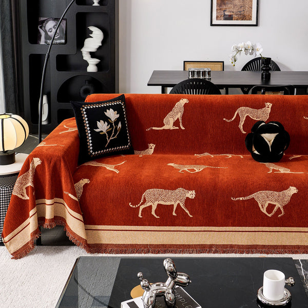 Capa de Sofá Anti Pets SafariLux™ | Design Leopardo Premium | Proteção Total 5 em 1