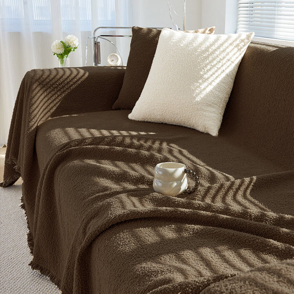 Capa de Sofá Chenille Inverno Aconchegante Pet-Friendly Anti-Rugas