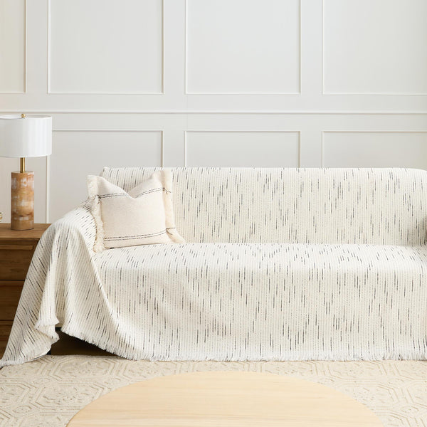 Capa de Sofá Chenille Jacquard Pet Anti-Arranhões Padrão Geométrico Premium
