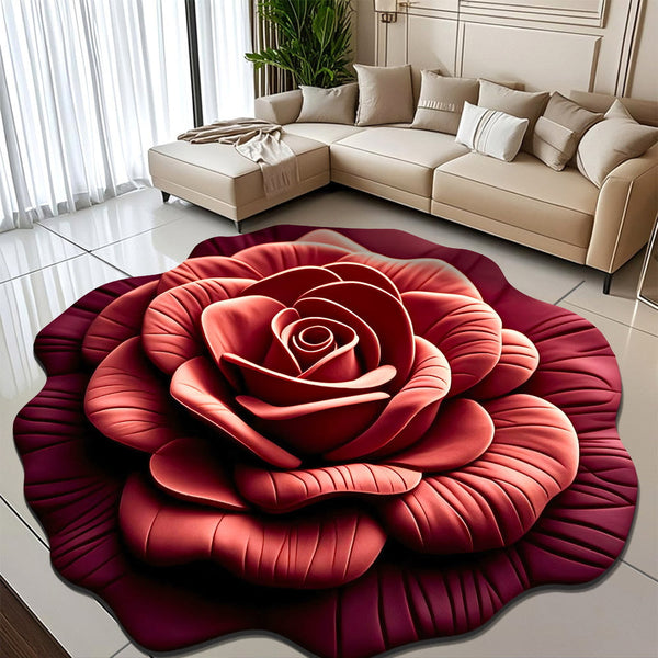 🌹 Transforme Sua Casa com Tapete Flor 3D Ultra Absorvente | 50% OFF Limitado 🌺