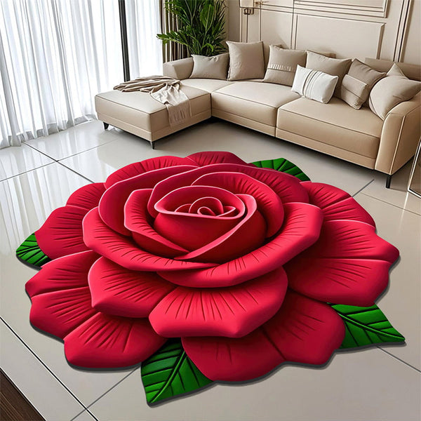 🌹 Transforme Sua Casa com Tapete Flor 3D Ultra Absorvente | 50% OFF Limitado 🌺