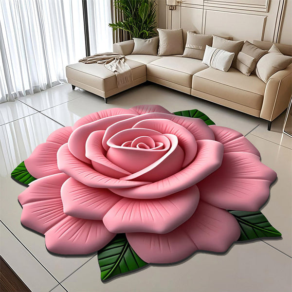 🌹 Transforme Sua Casa com Tapete Flor 3D Ultra Absorvente | 50% OFF Limitado 🌺
