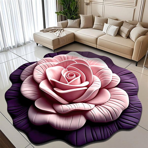 🌹 Transforme Sua Casa com Tapete Flor 3D Ultra Absorvente | 50% OFF Limitado 🌺