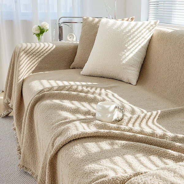 Capa de Sofá Chenille Inverno Aconchegante Pet-Friendly Anti-Rugas