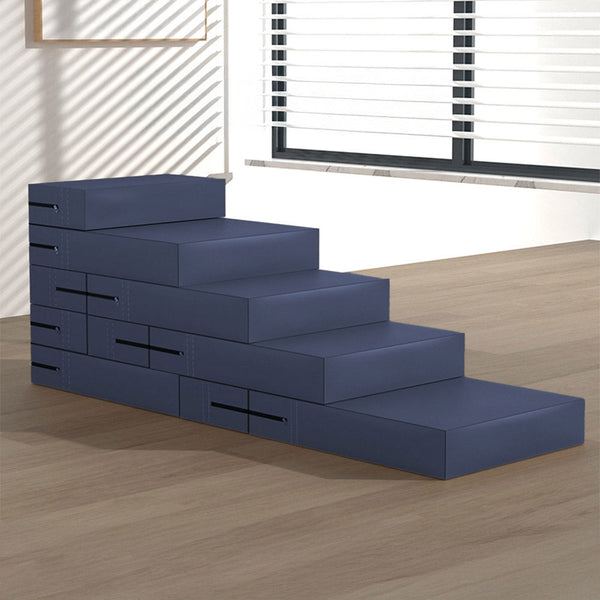 Escada Modular Pet Impermeável Couro PU - 2 a 5 Degraus Ajustáveis