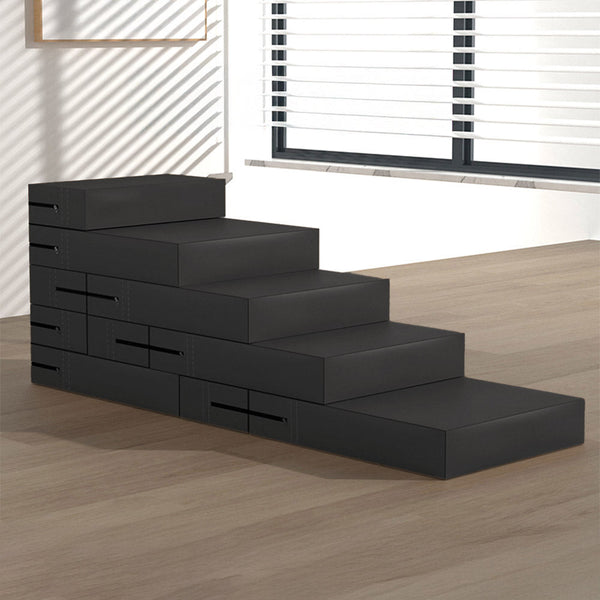 Escada Modular Pet Impermeável Couro PU - 2 a 5 Degraus Ajustáveis