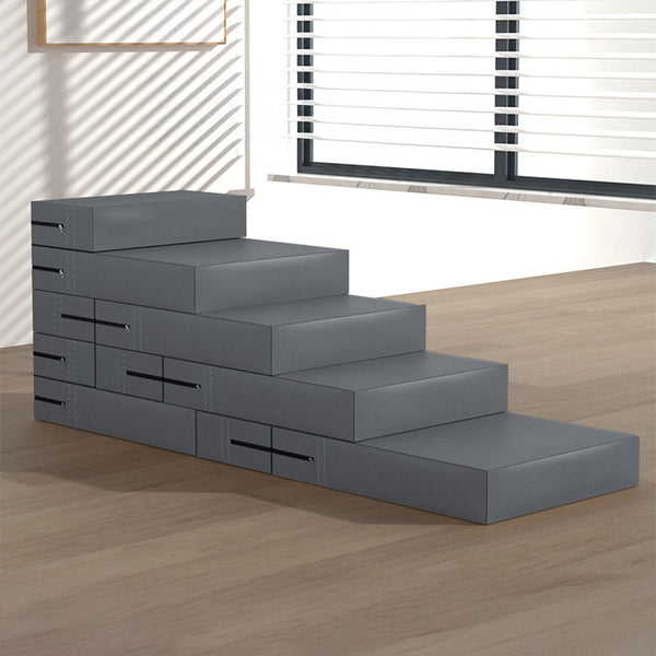 Escada Modular Pet Impermeável Couro PU - 2 a 5 Degraus Ajustáveis