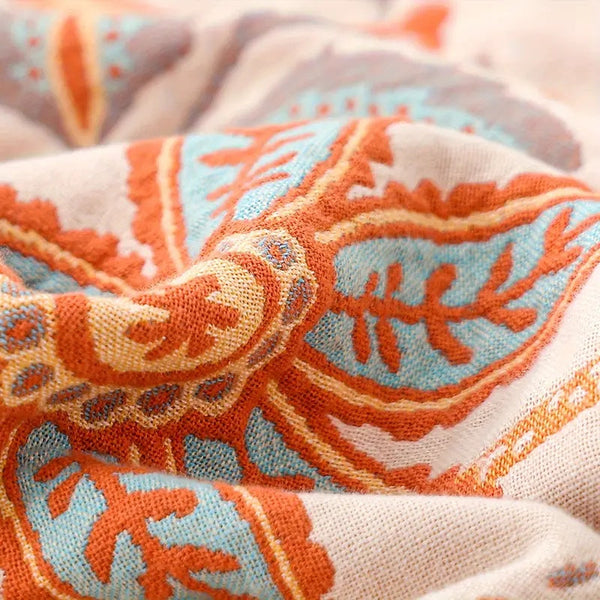 Manta Floral PetSafe™ Boho | 100% Algodão Inteligente | Repele Pelos