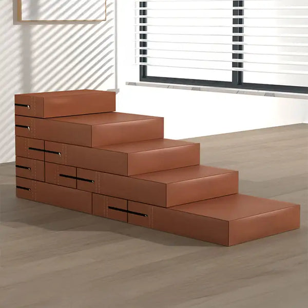 Escada Modular Pet Impermeável Couro PU - 2 a 5 Degraus Ajustáveis