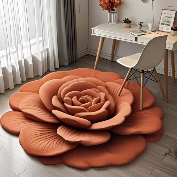 🌹 Transforme Sua Casa com Tapete Flor 3D Ultra Absorvente | 50% OFF Limitado 🌺