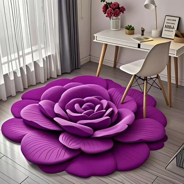 🌹 Transforme Sua Casa com Tapete Flor 3D Ultra Absorvente | 50% OFF Limitado 🌺