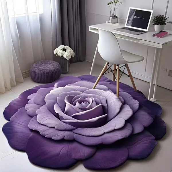 🌹 Transforme Sua Casa com Tapete Flor 3D Ultra Absorvente | 50% OFF Limitado 🌺
