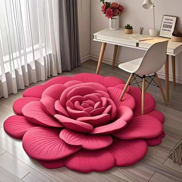 🌹 Transforme Sua Casa com Tapete Flor 3D Ultra Absorvente | 50% OFF Limitado 🌺