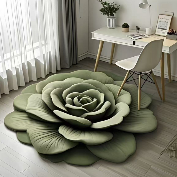 🌹 Transforme Sua Casa com Tapete Flor 3D Ultra Absorvente | 50% OFF Limitado 🌺