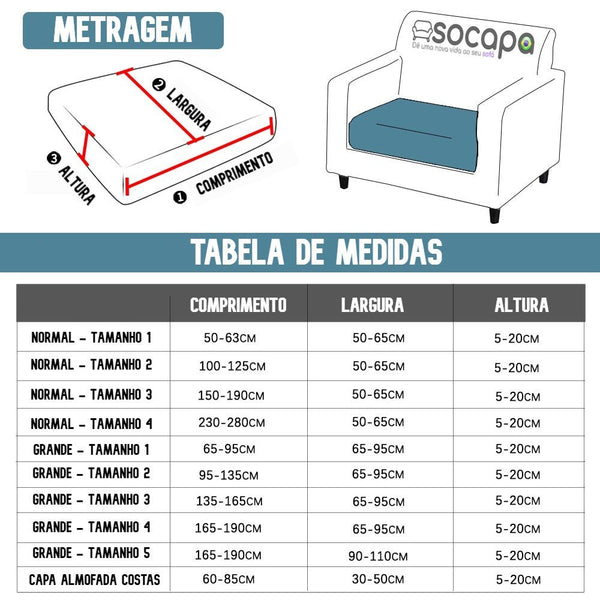 Capa Assento Sofá Jacquard Repelente de Água - Socapa Brasil