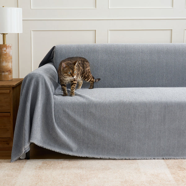 Capa de Sofá Espinha de Peixe Pet-Friendly Durável Premium Best Seller