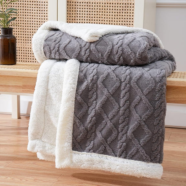 Manta Sherpa Dupla Face Ultra Macia - Snuggle Comfort Premium