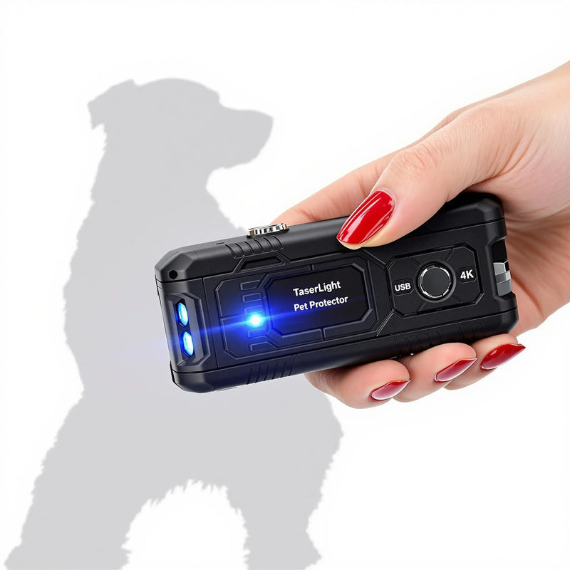 TaserLight Pet Protector™ - Lanterna Tática com Sistema de Defesa Elétrica