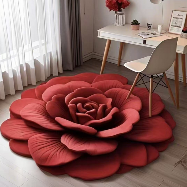 🌹 Transforme Sua Casa com Tapete Flor 3D Ultra Absorvente | 50% OFF Limitado 🌺
