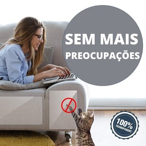 Protetor Adesivo Sofá - Anti-Arranhão Para Gatos - Socapa Brasil